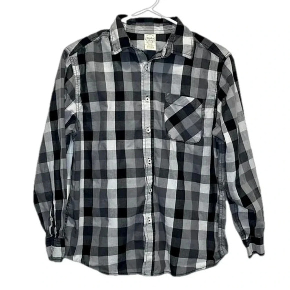 Flawed plaid shirt Kids XL 14/16 long sleeved button down shirt - Picture 1 of 8